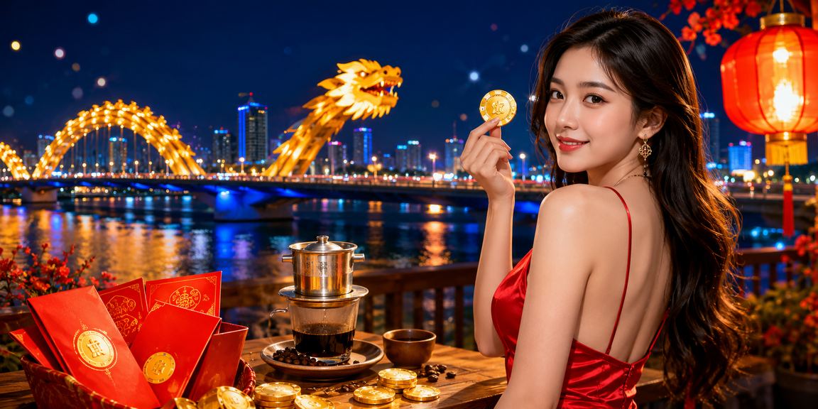 Người dùng Đà Nẵng nhận bonus phong bì đỏ tại quán cà phê với không khí lễ hội