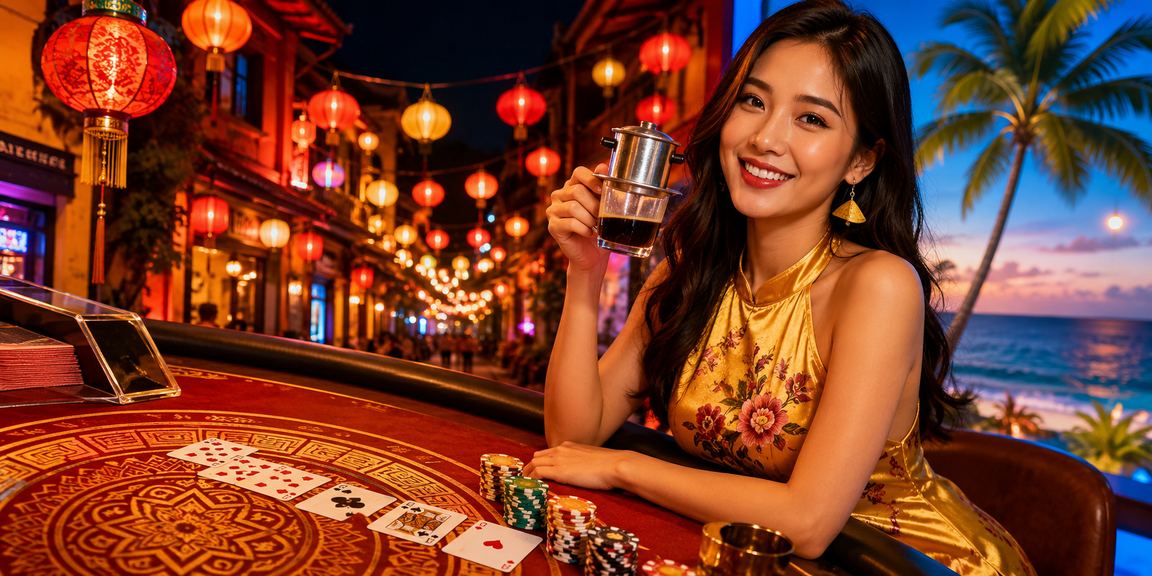 Người dùng Hà Nội chơi Baccarat trực tuyến trong không gian cà phê ấm cúng buổi tối