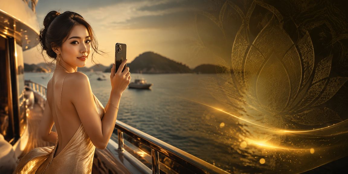 Người mẫu tại Phú Quốc nhận bonus nạp tiền với nền cảnh biển xanh mát